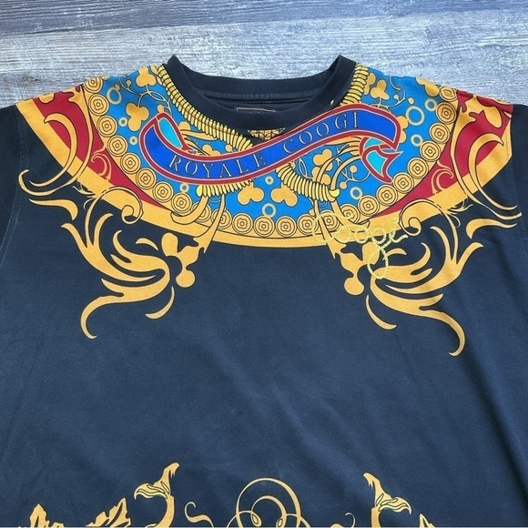 COOGI/Royal COOGI Black and Multicolor Dashiki Style Tee XXXL T27 - Picture 3 of 13